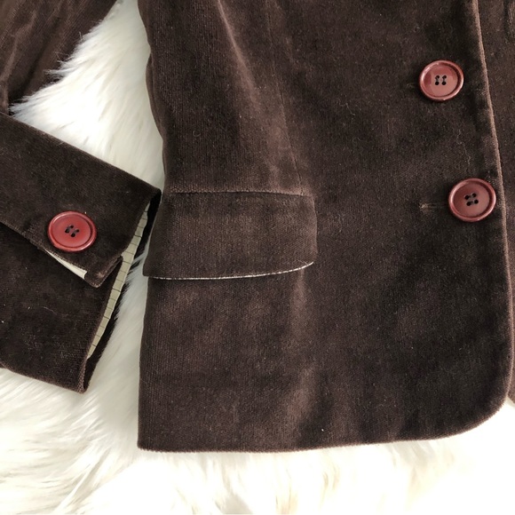 Habia Una Vez Designer Chocolate Brown Lined Brazer, S - Picture 2 of 6